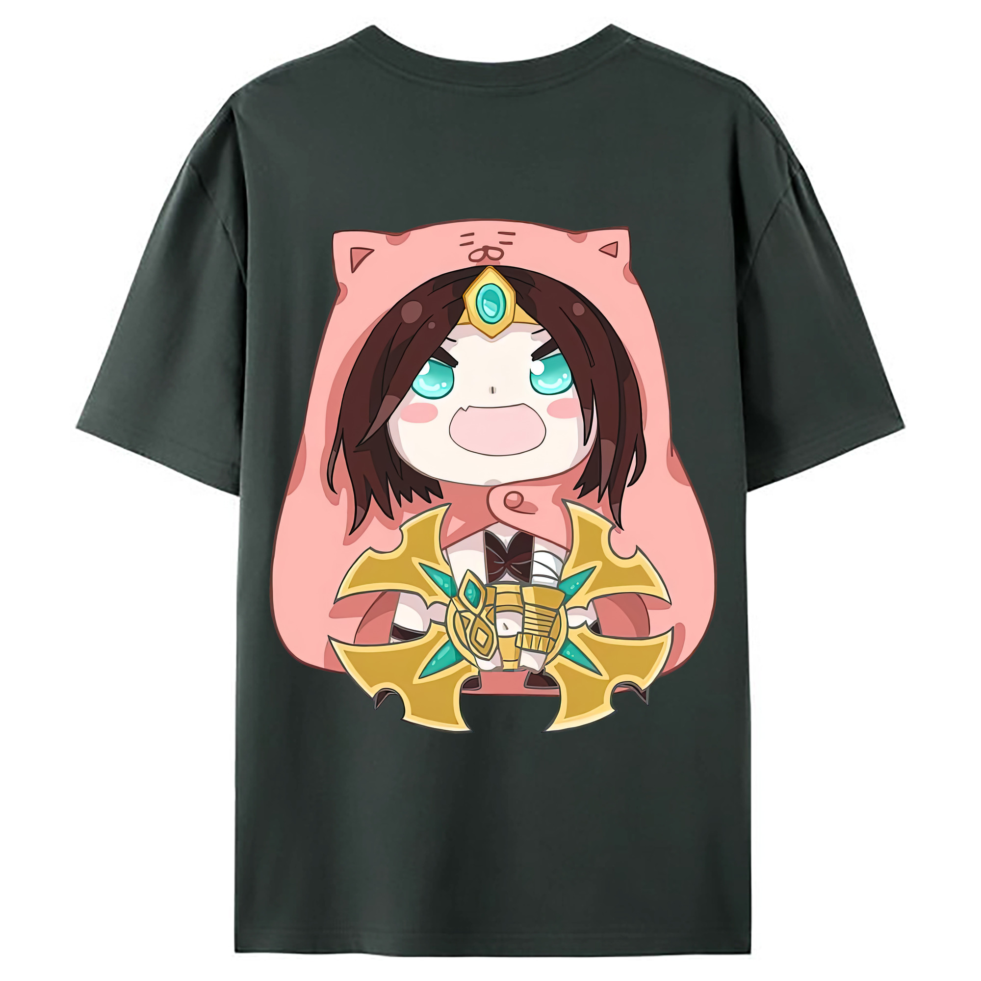 （画像用） リーグ・オブ・レジェンド League of Legends LOL 綿100％ メンズ半袖Tシャツ（バックプリント） 通気性